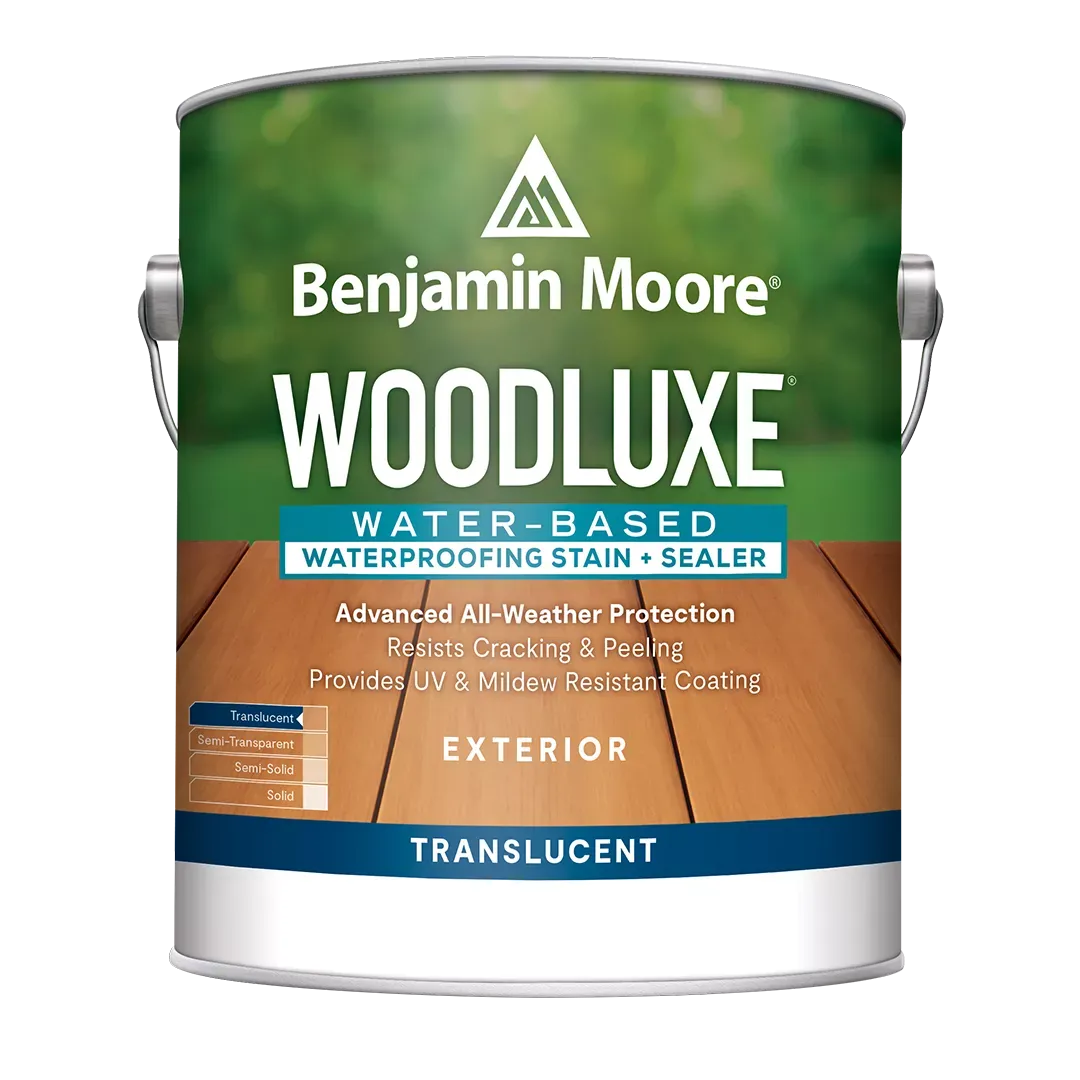 Fernandes Paint & Decorating An innovative line of water-based exterior stains, Woodluxe sets your staining projects up for success. Wood's full grain shows through. Easy to apply and recoat. Advanced all-weather protection. Available in 7 ready-mix colors.boom